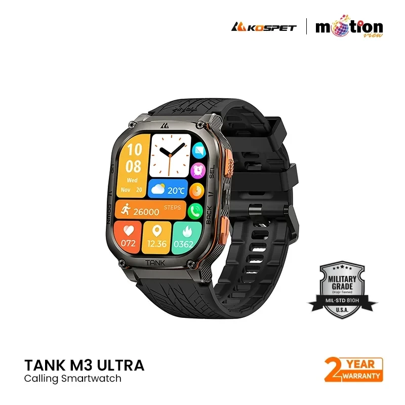 Kospet Tank M3 Ultra Calling Rugged Smartwatch with GPS