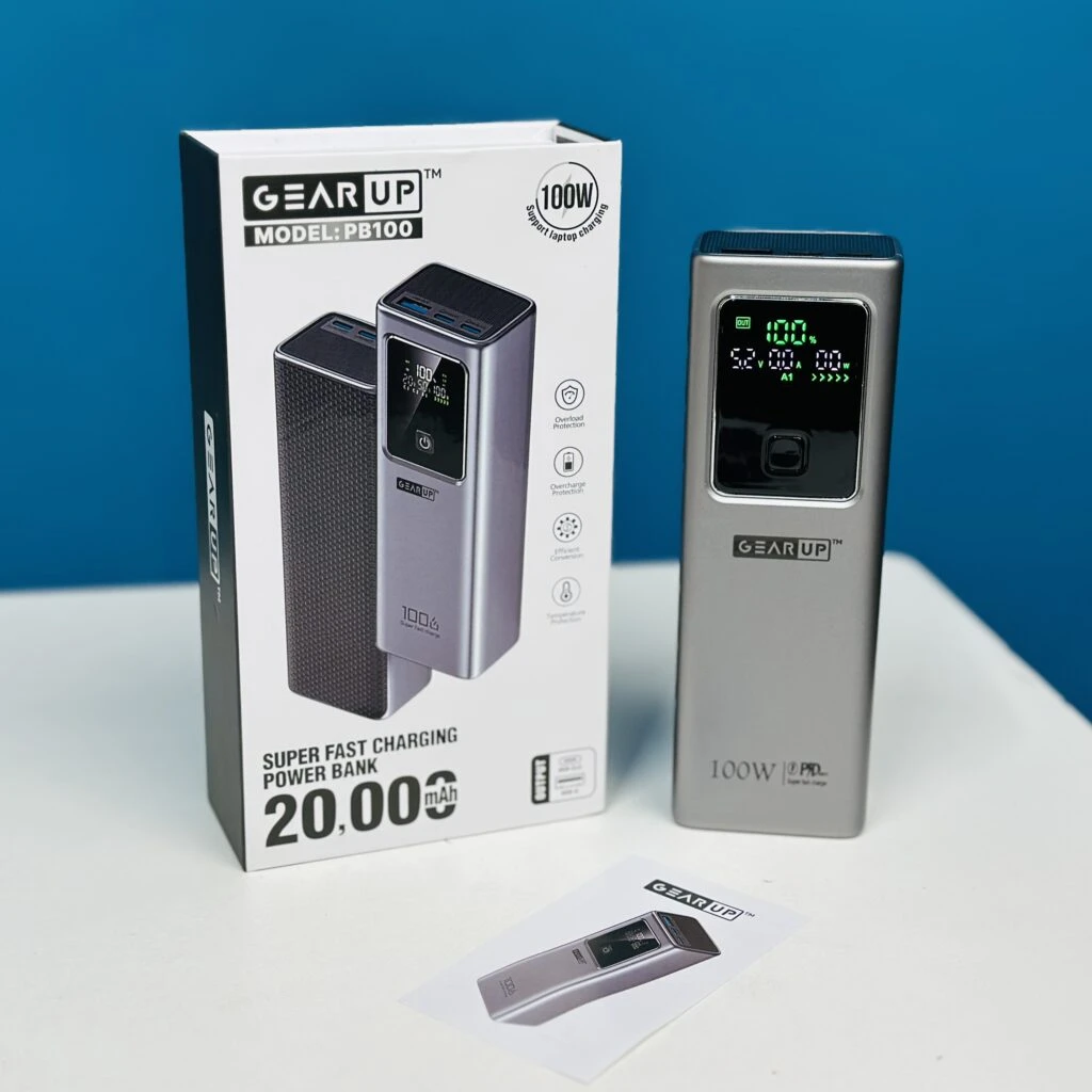 GearUP PB100 Premium Build 100W Super Fast Charging 20,000mAh Power Bank