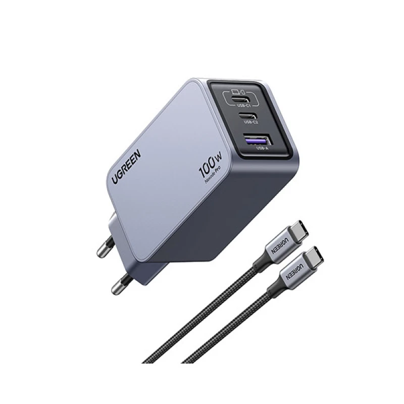 Ugreen Nexode Pro X757 (25874) 3-Port 100W GaN Fast Charger Set - EU