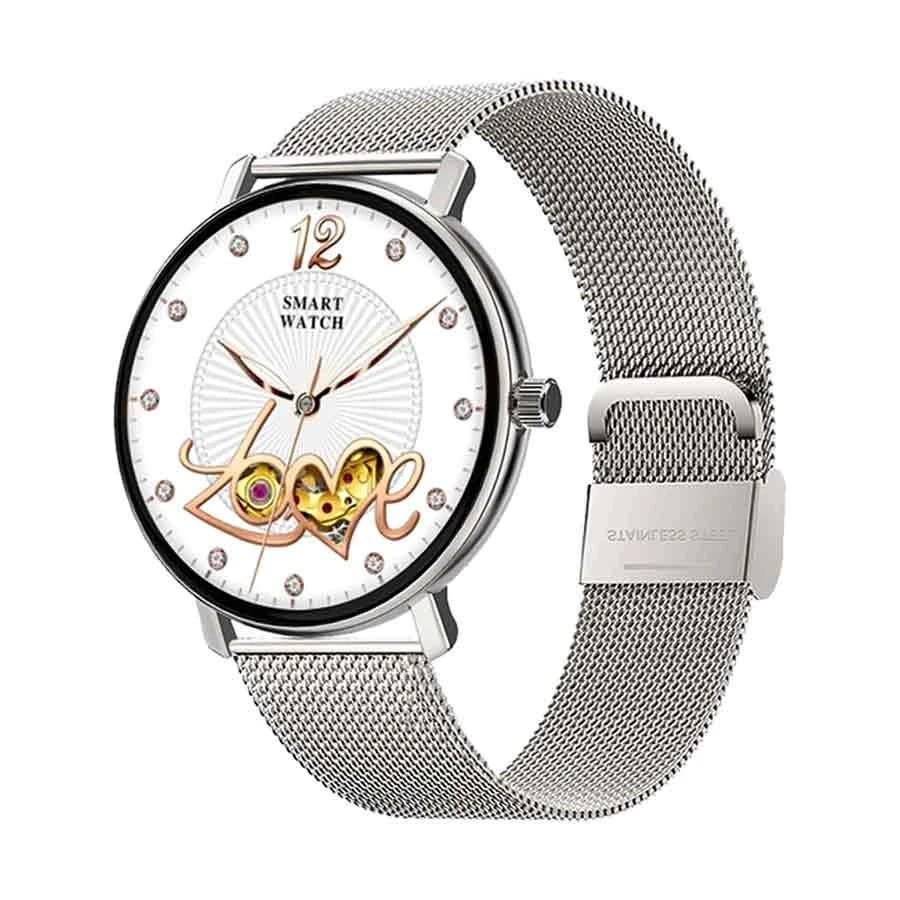 WiWU SW07 Bluetooth Calling Smart Watch with Metallic + Silicone Strap