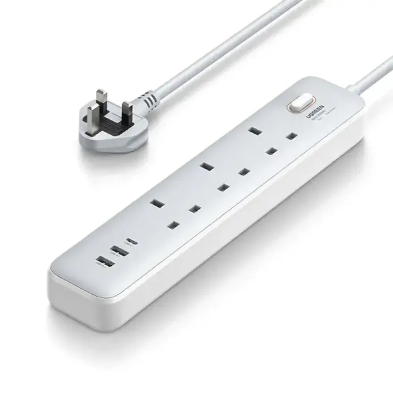 Ugreen CD286 (15461) 30W 3 AC Power Strip with Master Switch
