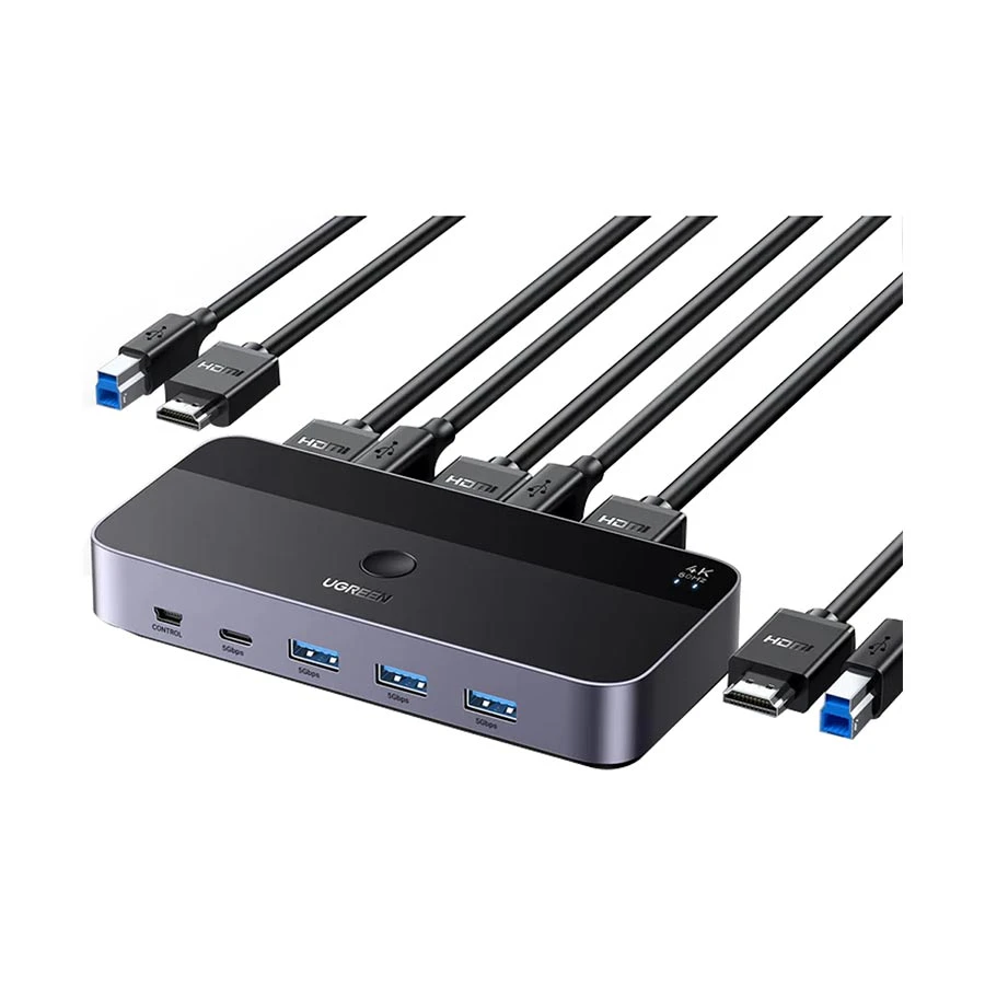 Ugreen CM664 (15707) 2 In 1 Out 4K HDMI KVM Switch