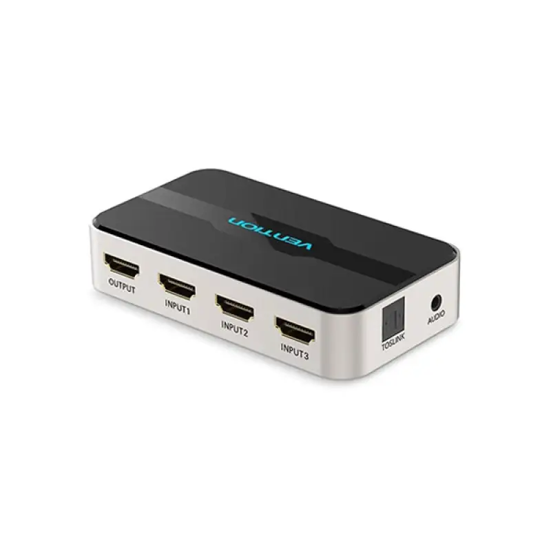 Vention AFJH0 3-in-1 Out HDMI Switcher With Audio Separation