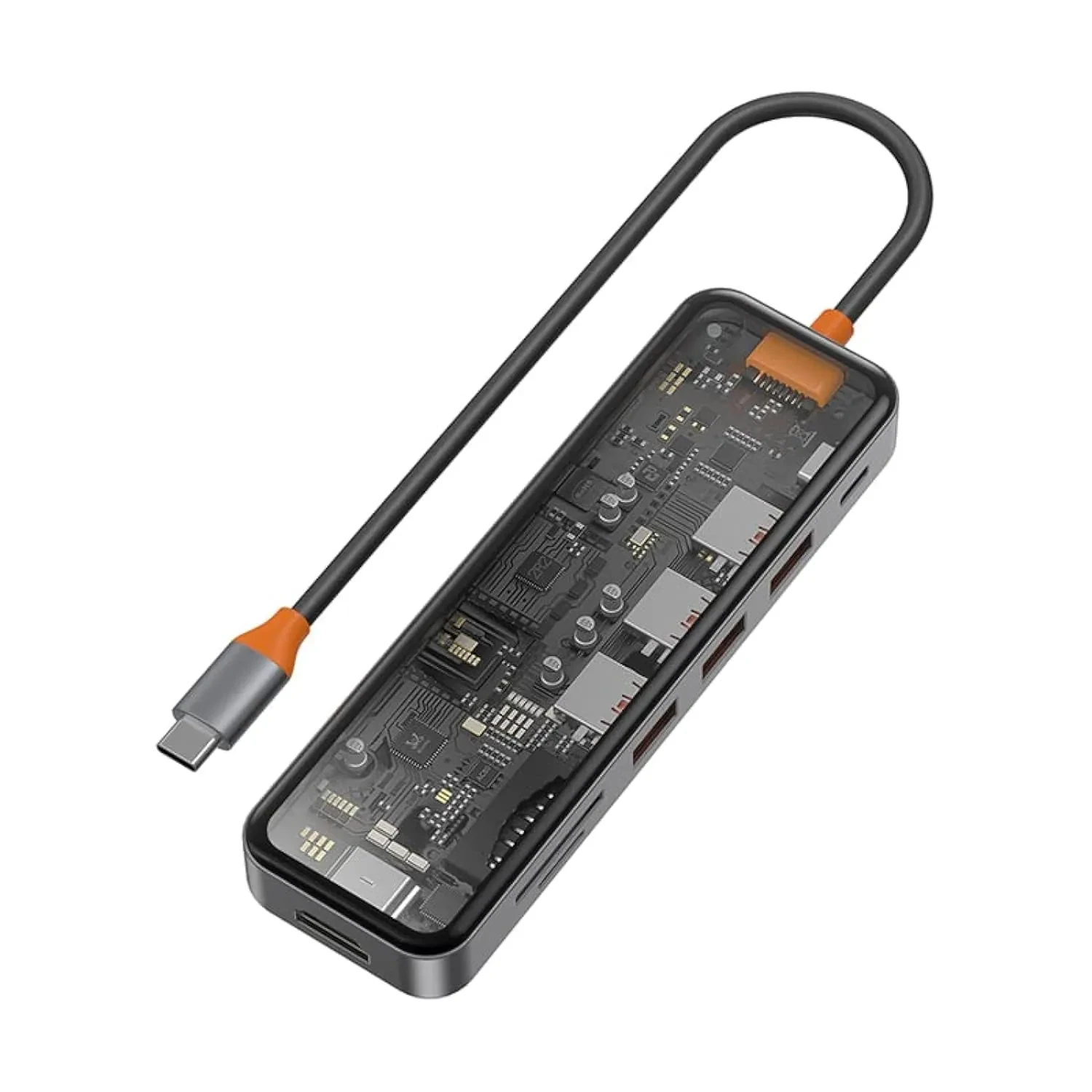 WiWU Space Gray USB C 7-in-1 3.0 Ports Type C Hub Adapter (CB007)
